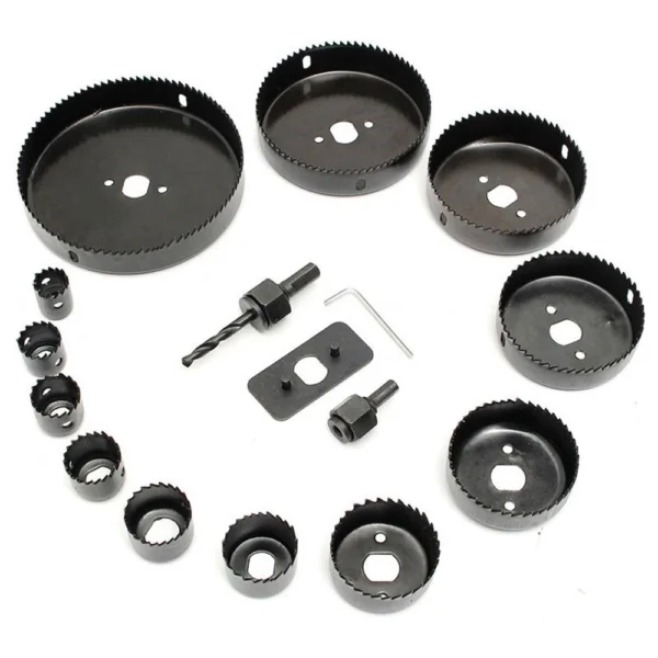 8Pcs / 11Pcs / 16Pcs HSS Hole Saw Set with Hex Wrench Key Hand Woodwork Tool Kit